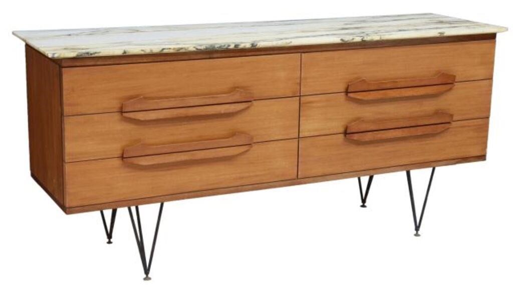 Appraisal: Italian mid-century modern teak chest of drawers Arredamenti Citi Chiavari