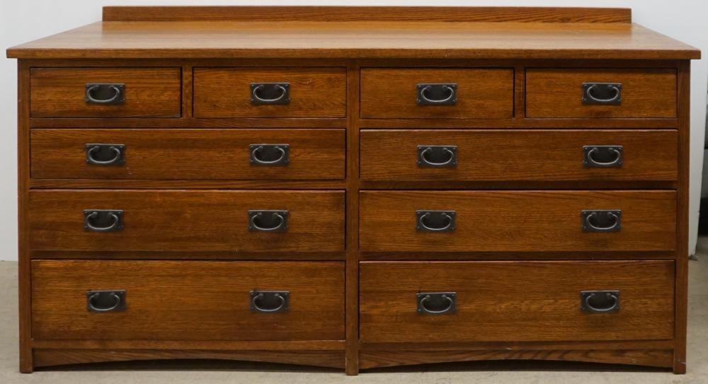 Appraisal: ARTS AND CRAFTS STYLE OAK DRESSER X X IN X