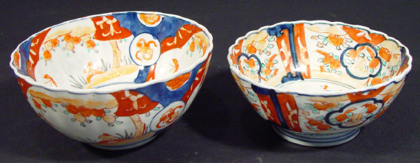 Appraisal: Two Japanese Imari bowls each hand painted with figures and