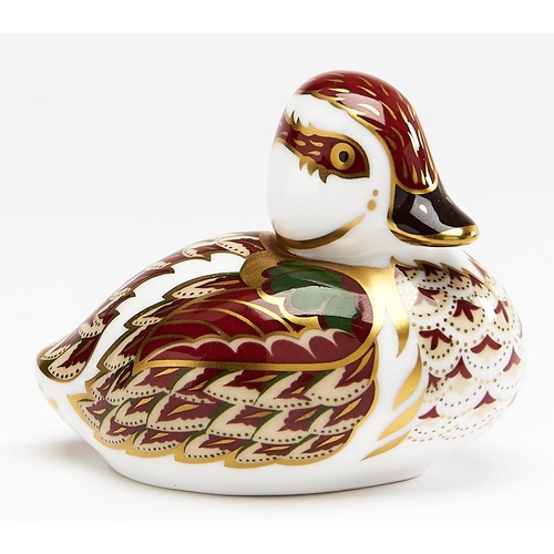 Appraisal: A Royal Crown Derby Bakewell Duckling paperweight printed mark gilt