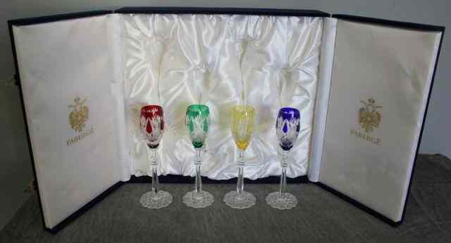 Appraisal: Faberge Presentation Box of Glasses From a Fairfield CT estate