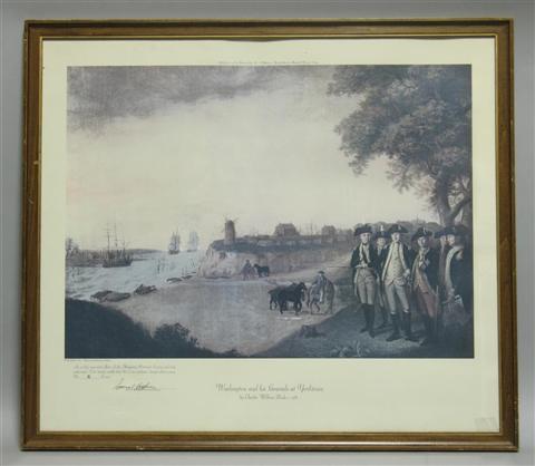 Appraisal: AFTER CHARLES WILSON PEALE GROUP OF THREE WORKS Framed Washington