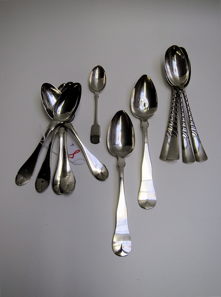 Appraisal: TWELVE ASSORTED SILVER SPOONS set of Gorham sterling silver large