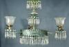 Appraisal: CHANDELIER - Late th c electrified three arm gas chandelier