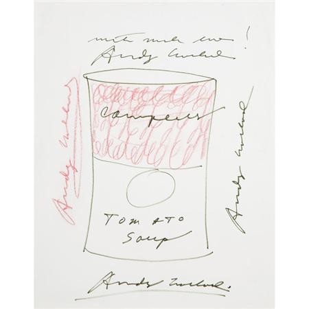 Appraisal: Andy Warhol American - Untitled Soup Can Tomato Estimate -