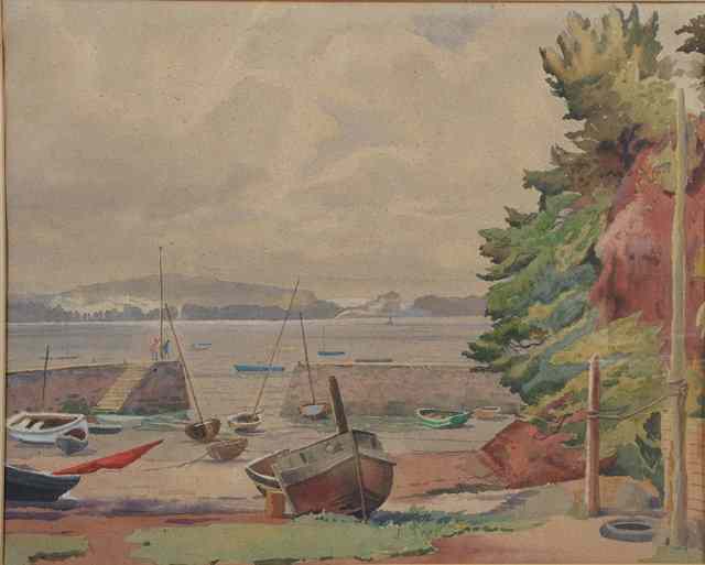 Appraisal: William Lyons-Wilson b Lympstone harbour looking west over Exe estuary