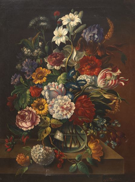 Appraisal: SILVIANO CHELLINI ITALIAN TH TH CENTURY x Floral still life