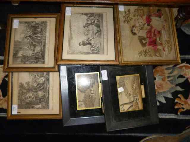 Appraisal: AFTER EISEN TH CENTURY FRENCH SCHOOL three etchings representing the