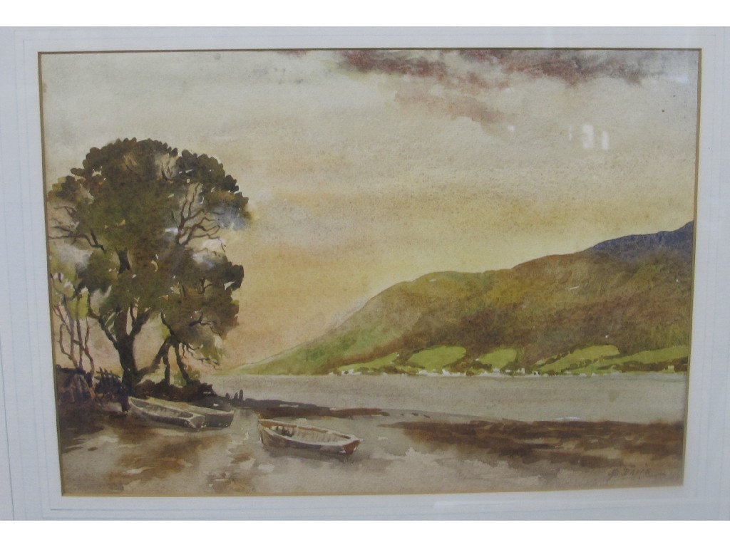 Appraisal: H B DAVIS Watercolour 'Holy Loch' signed