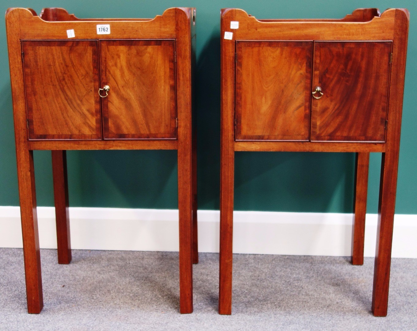 Appraisal: A pair of mid th century style mahogany tray top