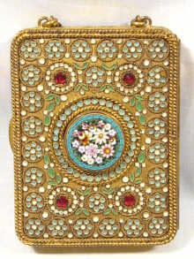 Appraisal: A micromosaic and enamel gilt metal cigarette box French circa