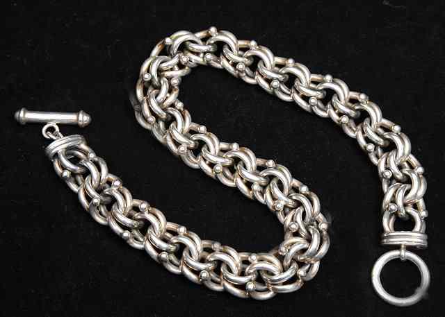 Appraisal: A Scandinavian silver link necklace probably Danish maker's mark 'Aa'