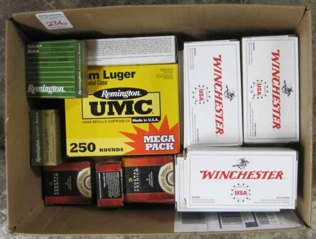 Appraisal: ROUNDS OF MM PARABELLUM AMMUNITION boxes of Winchester ct gain