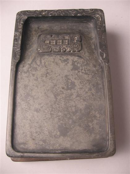 Appraisal: Chinese duan ink stone th century L in PROVENANCE Private