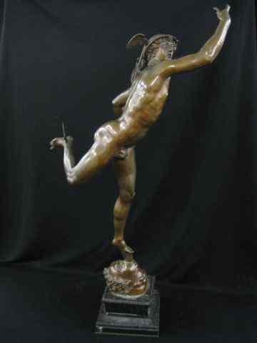 Appraisal: Ferdinand Barbedienne Bronze Hercules '' tall black marble base well