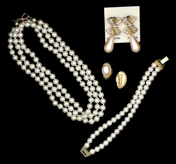 Appraisal: Napier Richelieu LR Costume Jewelry Collection A Napier faux pearl