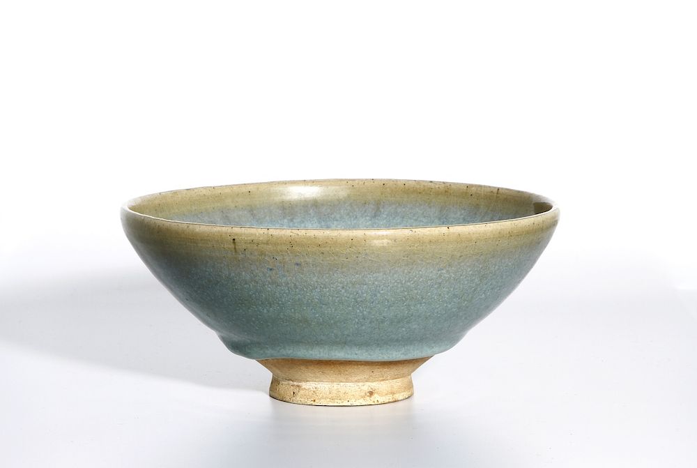 Appraisal: Large Chinese 'Jun' Type Bowl With deep rounded sides rising