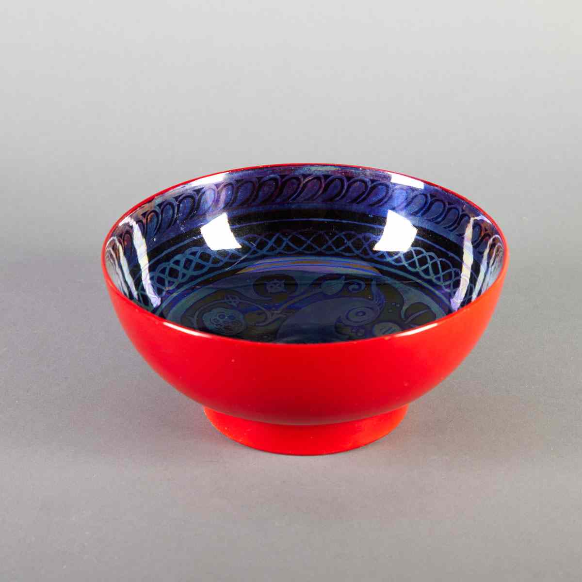 Appraisal: Bernard Moore Lustre Decorated Flambe Bowl c diameter cm diameter