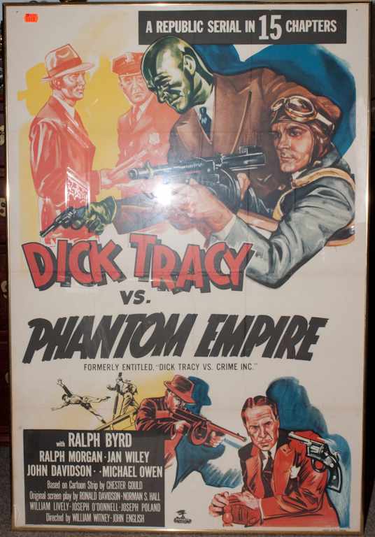 Appraisal: Movie poster ''Dick Tracy vs Phantom Empire '' framed Estimate