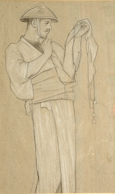 Appraisal: SIR WILLIAM ROTHENSTEIN - - Japanese dress c pencil and