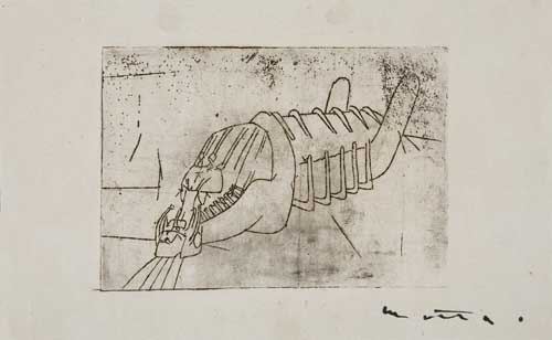 Appraisal: ROBERTO MATTA Attulima Etching and aquatint on soft wove paper