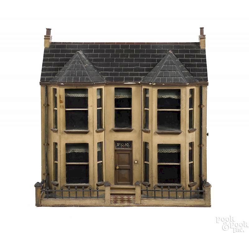 Appraisal: English St Elmo painted wood doll house English St Elmo