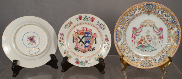 Appraisal: pcs of Chinese Export porcelain Armorial to include a plate