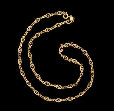 Appraisal: A Fancy Link k Gold Chain k yellow gold open