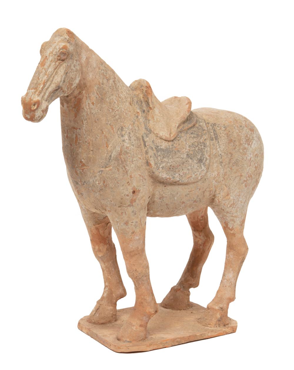 Appraisal: Chinese Painted Pottery Horse probably Tang Dynasty - modeled standing