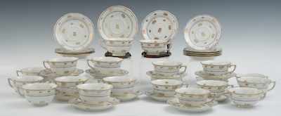 Appraisal: A Partial Herend Porcelain Tea Cup Saucer Service in Coronation