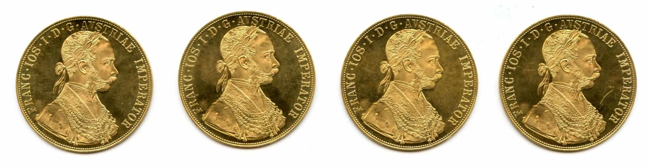 Appraisal: Austria Ducats Restrike KM- Each bullion coin contains ounces of