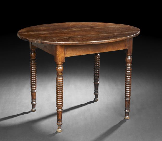 Appraisal: English Mahogany Pub Table th century the planked oval top