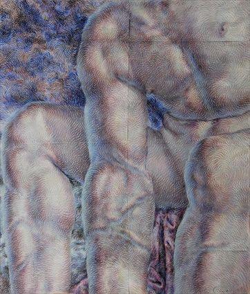 Appraisal: RICARDO CINALLI b MALE TORSO Pastel on multiple layers of