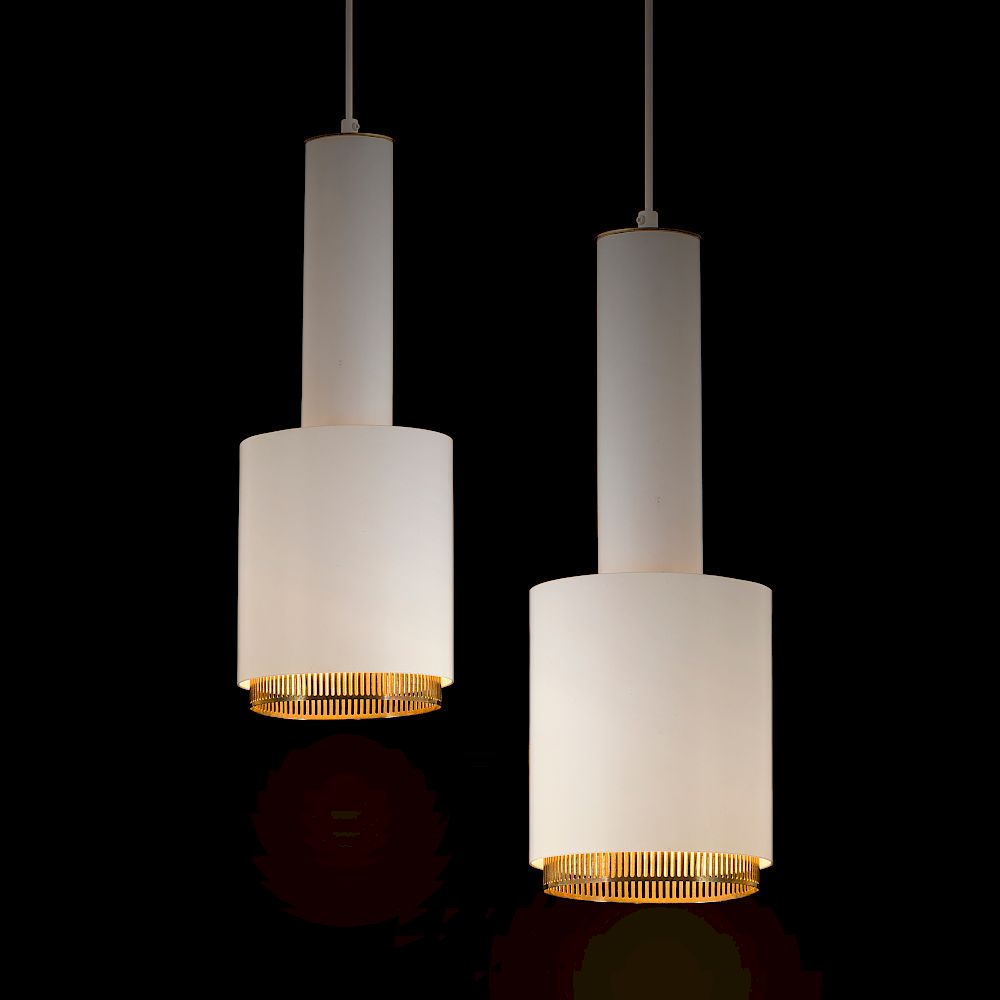 Appraisal: Alvar Aalto A pair of special order big size pendant