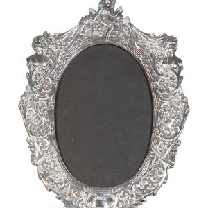 Appraisal: An Art Nouveau Chased Silver Picture Frame First Half th