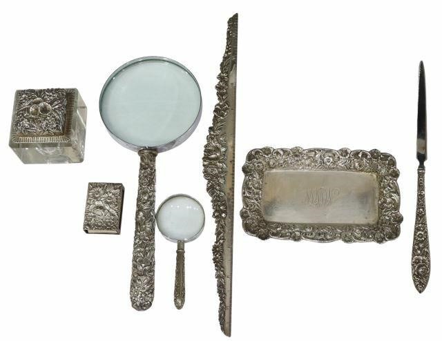 Appraisal: lot of American sterling silver desk accessories Samuel Kirk and