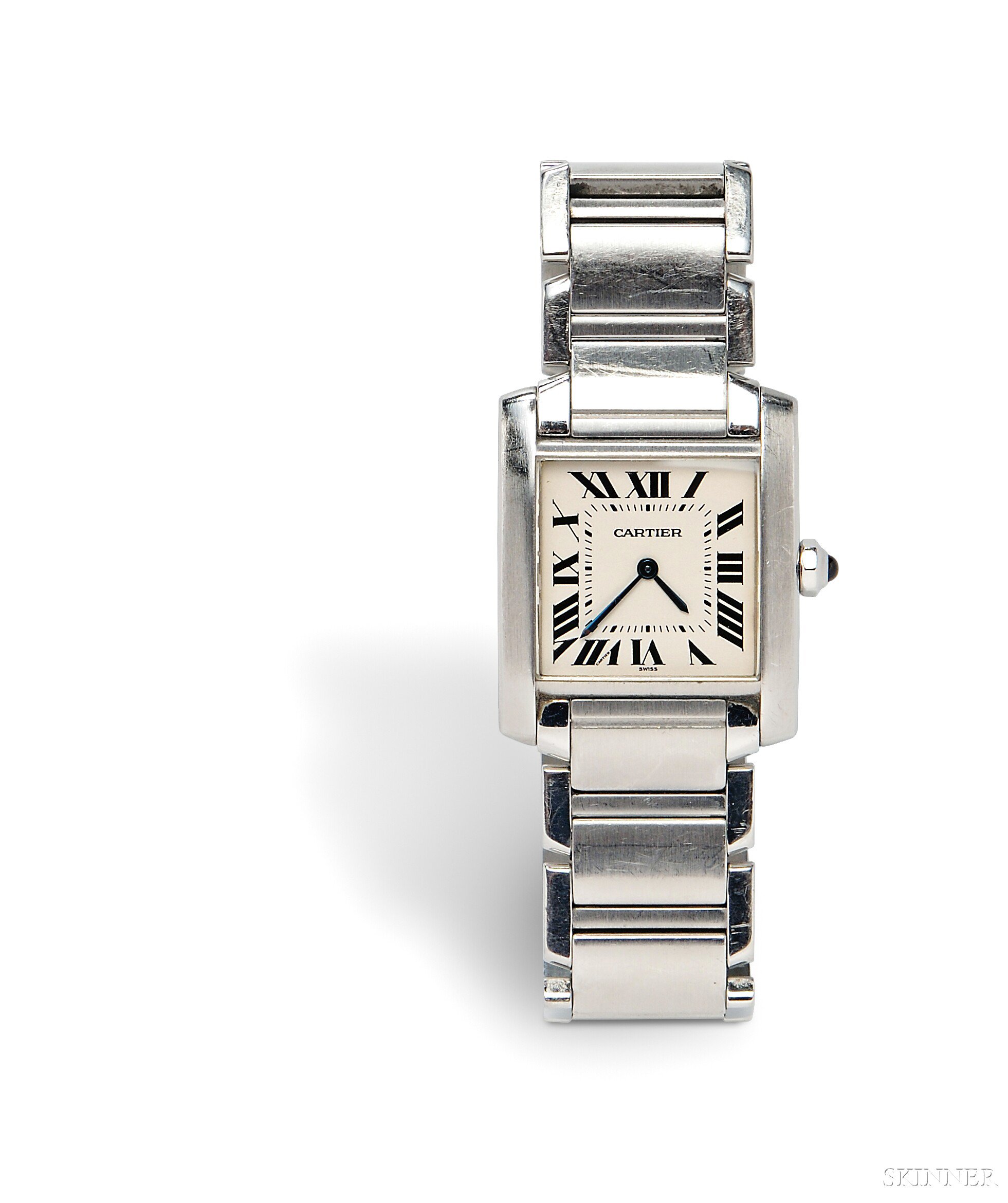 Appraisal: Lady's Stainless Steel Tank Francaise Wristwatch Cartier the white dial