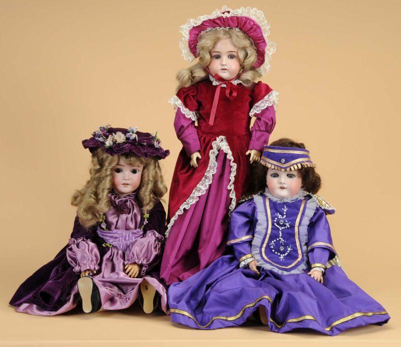 Appraisal: Lot Three German Bisque Dolls Germany ca lot includes three