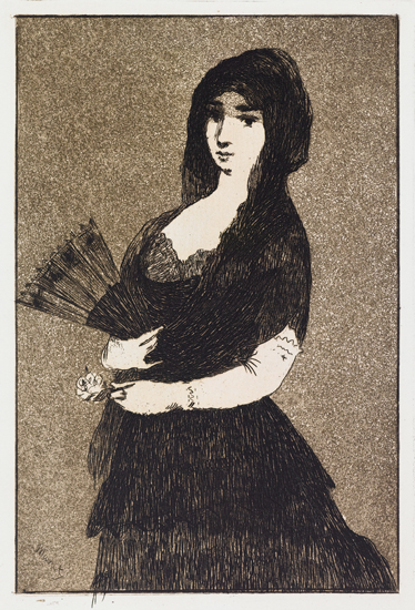 Appraisal: DOUARD MANET Fleur Exotique La Femme a la Mantille Etching