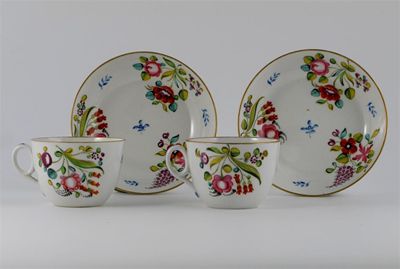 Appraisal: A New Hall part tea service painted in pattern with