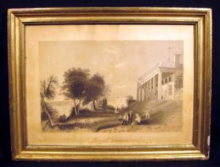 Appraisal: Emma Host MOUNT VERNON Signed Original Antique Framed Drawing c