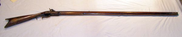 Appraisal: th Century Pennsylvania Long Rifle Percussion Figural maple full stock