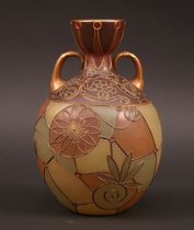 Appraisal: Royal Flemish Vase Round body to a narrow neck with