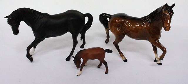 Appraisal: A GLAZED MODEL of a prancing Beswick horse a Beswick