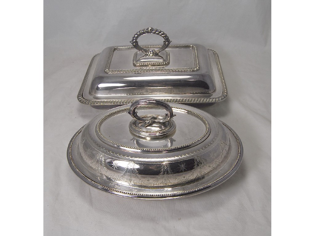 Appraisal: Two late Victorian entree dishes and covers