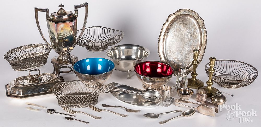 Appraisal: Group of silver plate tablewares Group of silver plate tablewares