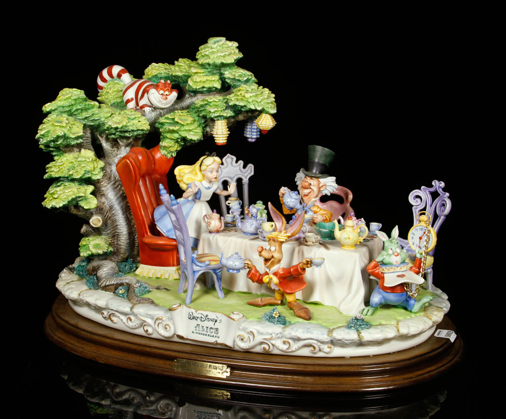 Appraisal: - Capodimonte Walt Disney's Alice in Wonderland Figural Group Porcelain