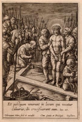 Appraisal: Wierix Hieronymus Volume containing small engraved plates scenes from the