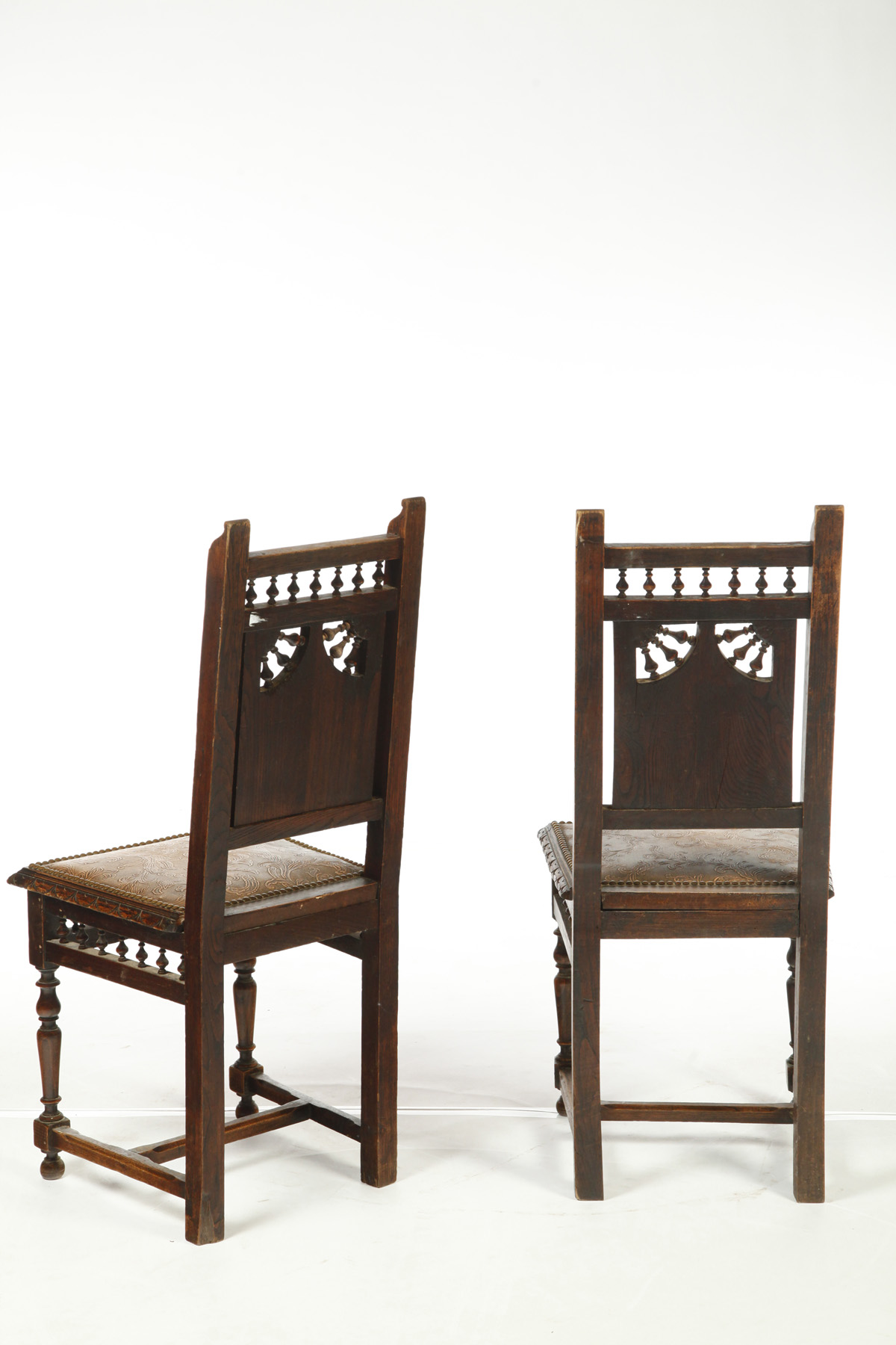 Appraisal: SET OF FIVE RENAISSANCE-STYLE CHAIRS France early th century mixed