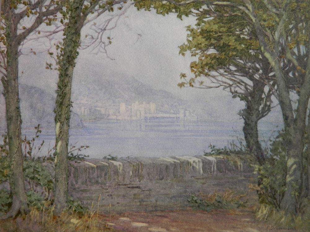 Appraisal: F Drummond watercolor F Drummond American th c - View